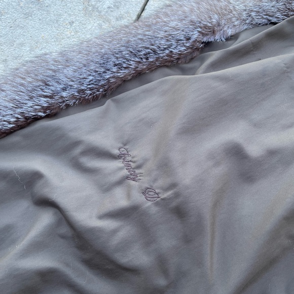 Women’s XL 2XL Sterling Crystal Fox Swing Coat Stroller Cutaway Hem Real Fur - Picture 13 of 14